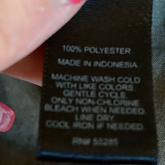 Express brand army green Henley top size large - Picture 6 of 6
